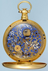 19th century Chinese Asian market antique pocket watch gold and blue enamel steel garnet Swiss Switzerland watchmaker vintage timepiece Pieces of Time London UK online for sale to buy