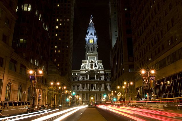 Philadelphia City Hall one of the most beautiful clocks in the world. 