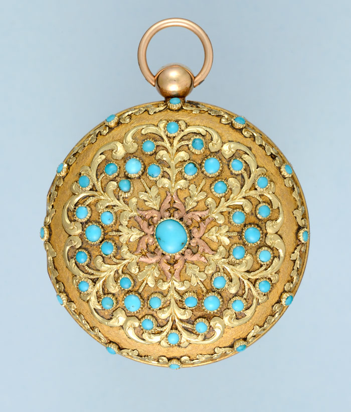 Turquoise Set Gold Verge Hunter | Pieces of Time Ltd