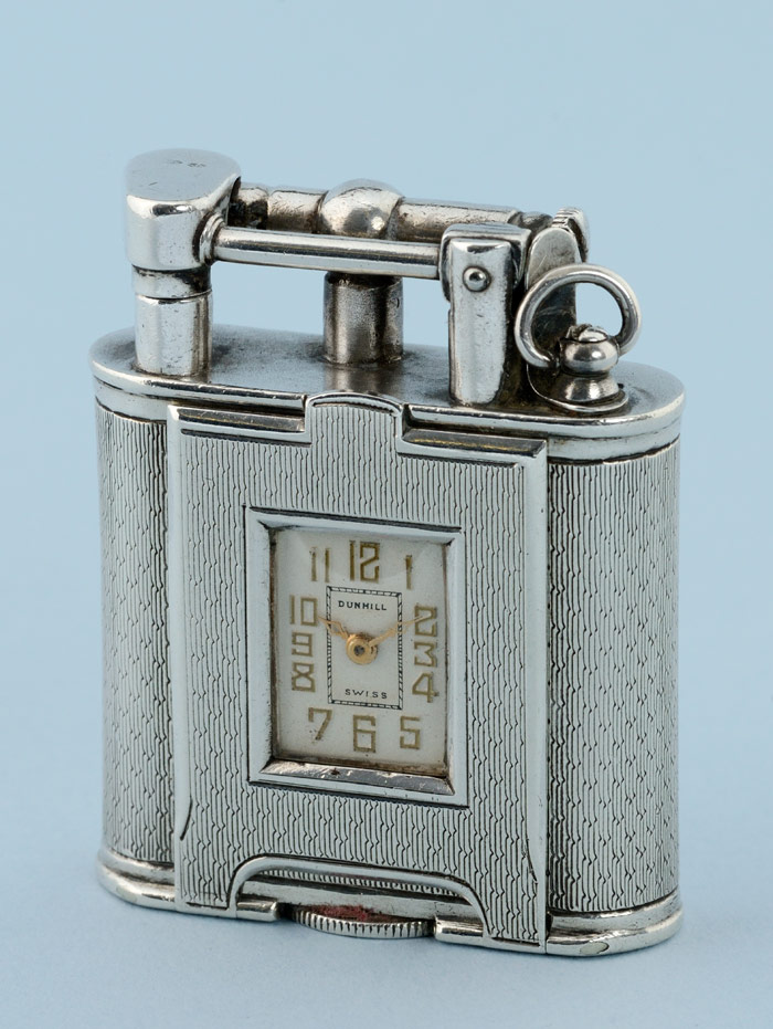 Silver Lighter with Watch by Dunhill | Pieces of Time Ltd
